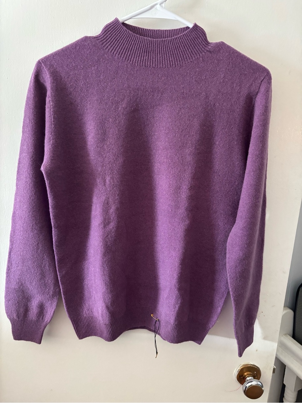 Purple Mock Neck Women's Sweater